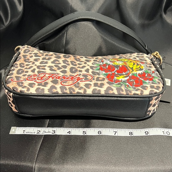Ed Hardy | Iconic Tiger Rose Shoulder Bag w/ Crossbody Strap - Picture 14 of 16
